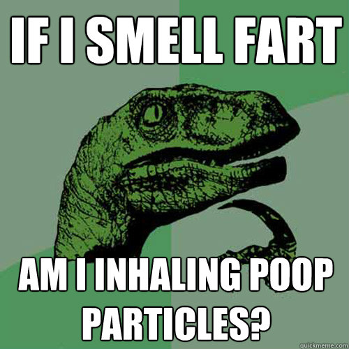 If I smell fart  am I inhaling poop particles? - If I smell fart  am I inhaling poop particles?  Philosoraptor