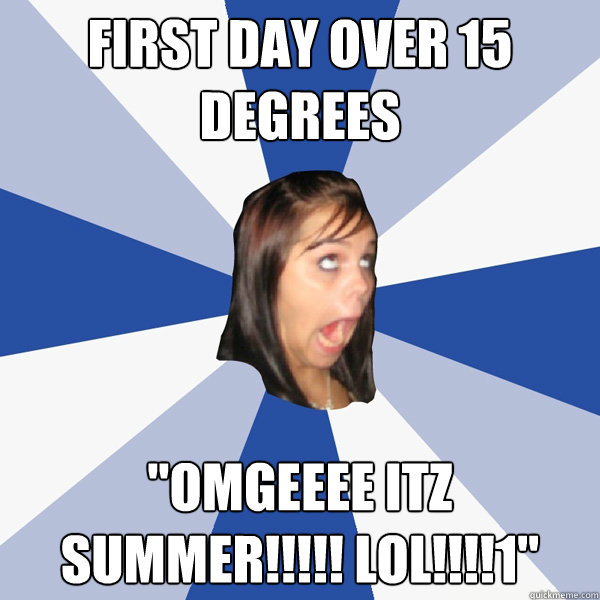 First day over 15 degrees 