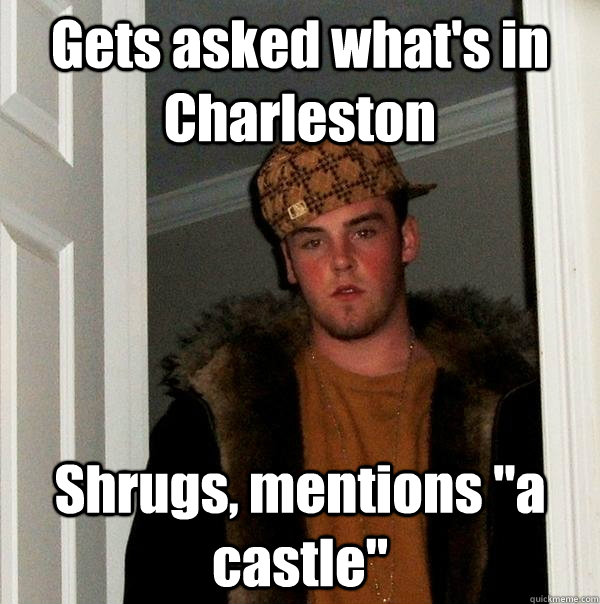 Gets asked what's in Charleston Shrugs, mentions 