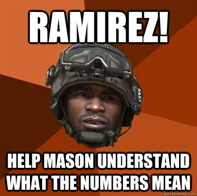 RAMIREZ! HELP MASON UNDERSTAND WHAT THE NUMBERS MEAN - RAMIREZ! HELP MASON UNDERSTAND WHAT THE NUMBERS MEAN  RAMIREZ!!