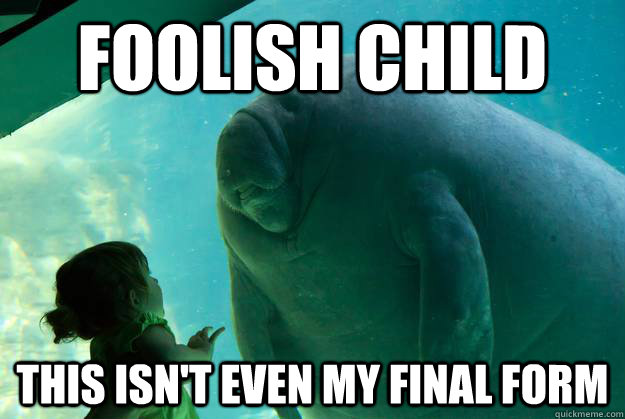 Foolish child this isn't even my final form - Foolish child this isn't even my final form  Overlord Manatee