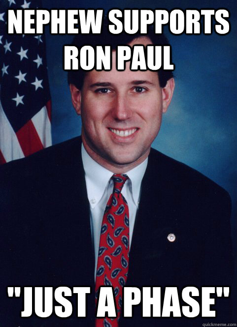 Nephew supports ron paul 