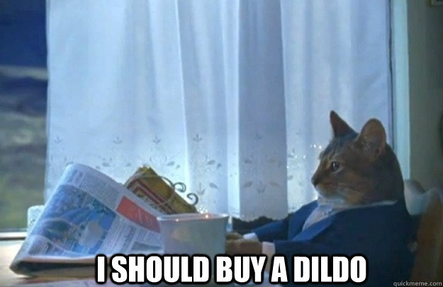 I should buy a dildo  Sophisticated Cat
