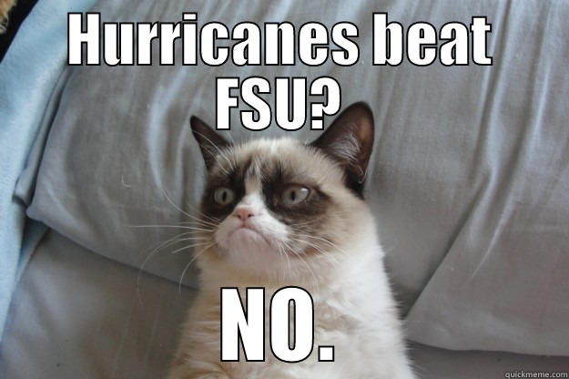 HURRICANES BEAT FSU? NO. Grumpy Cat
