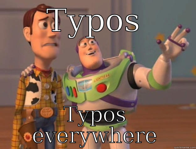 TYPOS TYPOS EVERYWHERE Toy Story