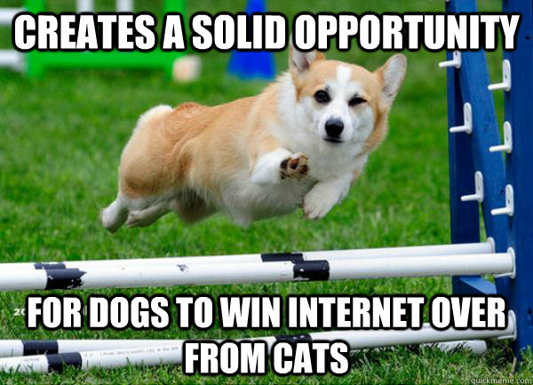Creates a solid opportunity for dogs to win internet over from cats - Creates a solid opportunity for dogs to win internet over from cats  Misc