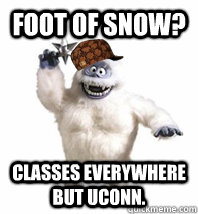 Foot of Snow? Classes everywhere but Uconn. - Foot of Snow? Classes everywhere but Uconn.  Scumbag Jay Hickey