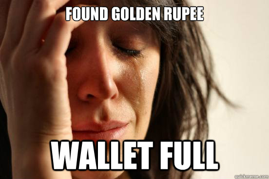 Found golden rupee wallet full  First World Problems