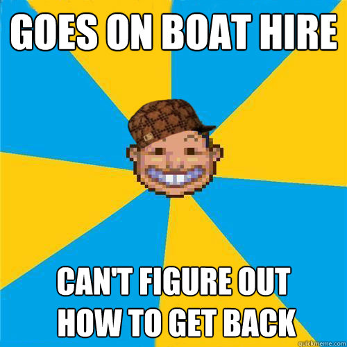 Goes on Boat Hire Can't figure out
 how to get back  Scumbag Rollercoaster Tycoon Guest
