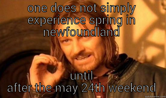 ONE DOES NOT SIMPLY EXPERIENCE SPRING IN NEWFOUNDLAND UNTIL AFTER THE MAY 24TH WEEKEND Boromir
