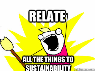 ALL THE THINGS TO SUSTAINABILITY RELATE  All The Thigns