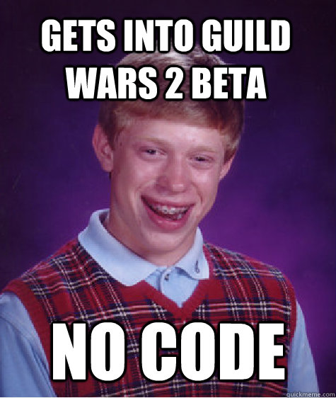 Gets into Guild wars 2 Beta No code  Bad Luck Brian