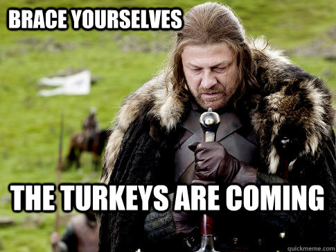 Brace Yourselves the turkeys are coming  Eddard Stark
