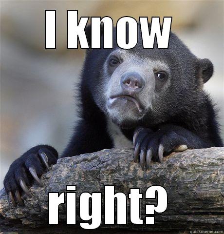 I KNOW RIGHT? Confession Bear