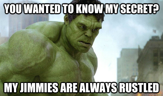 you wanted to know my secret? my jimmies are always rustled - you wanted to know my secret? my jimmies are always rustled  Misc