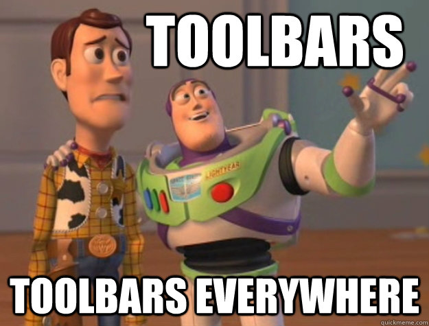 toolbars toolbars everywhere  Buzz Lightyear