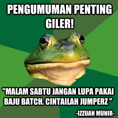 pengumuman penting giler! 