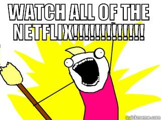 WATCH ALL OF THE NETFLIX!!!!!!!!!!!!!  All The Things