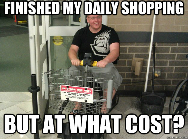Finished my daily shopping But at what cost?  