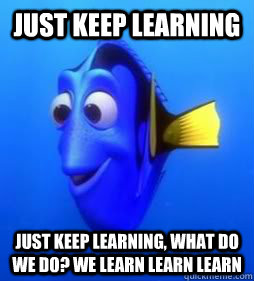 Just Keep learning Just keep learning, what do we do? we learn learn learn  