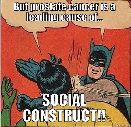 Movember Social Construct - BUT PROSTATE CANCER IS A LEADING CAUSE OF... SOCIAL CONSTRUCT!! Batman Slapping Robin