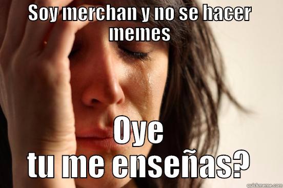 SOY MERCHAN Y NO SE HACER MEMES OYE TU ME ENSEÑAS? First World Problems