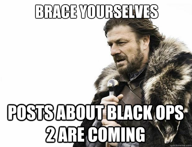 Brace yourselves Posts about Black Ops 2 are coming  - Brace yourselves Posts about Black Ops 2 are coming   Misc