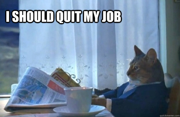 i should quit my job  Sophisticated Cat