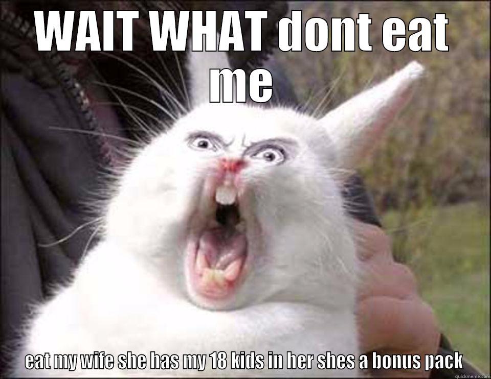 WAIT WHAT DONT EAT ME EAT MY WIFE SHE HAS MY 18 KIDS IN HER SHES A BONUS PACK Misc