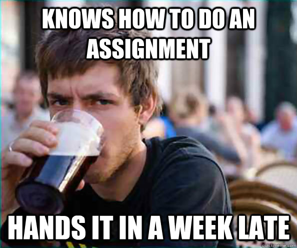 Knows How to do an assignment Hands it in a week late  College Senior
