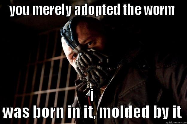 YOU MERELY ADOPTED THE WORM I WAS BORN IN IT, MOLDED BY IT Angry Bane