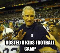  hosted a kids football camp  Penn State