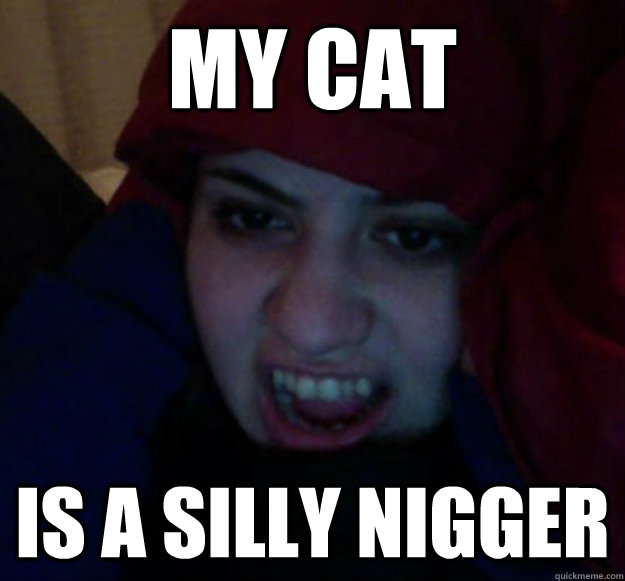 My cat is a silly nigger - My cat is a silly nigger  shit OG says