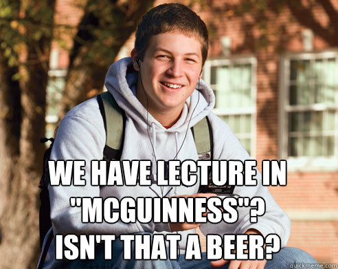 We have lecture in 