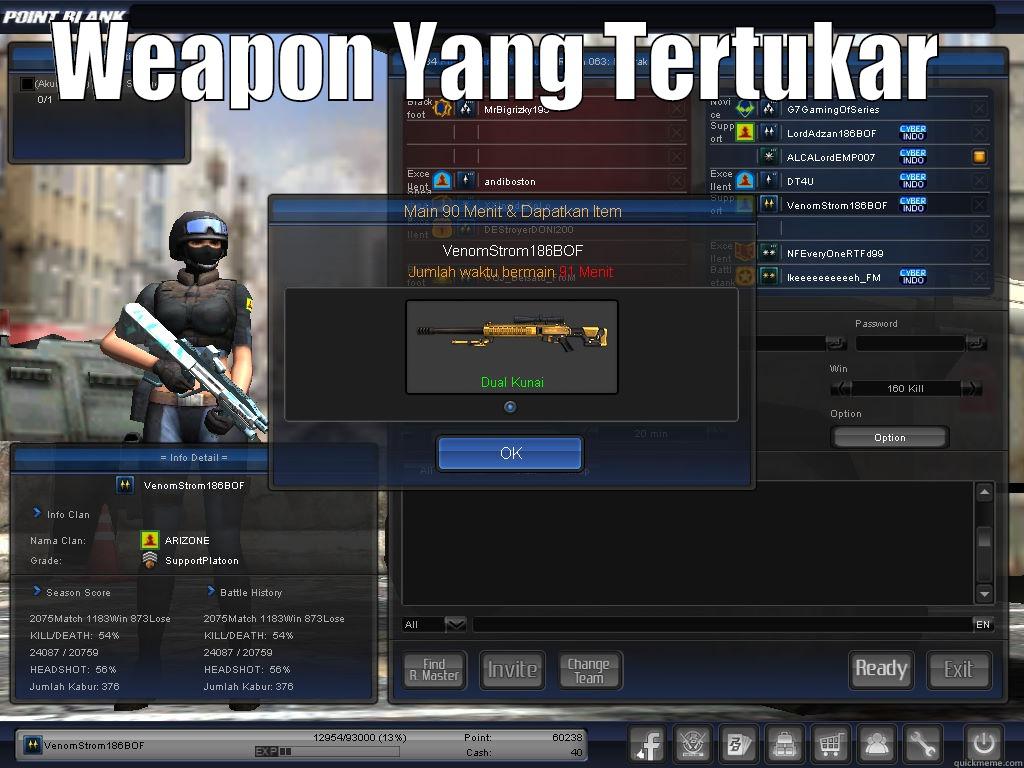 WEAPON YANG TERTUKAR   Misc