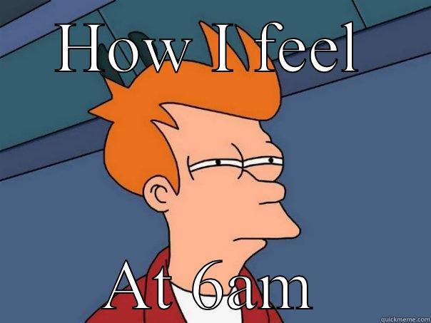 Getting up early  - HOW I FEEL AT 6AM Futurama Fry