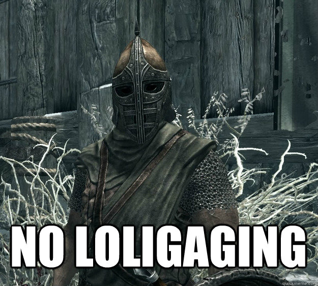 No Loligaging   Skyrim Guard