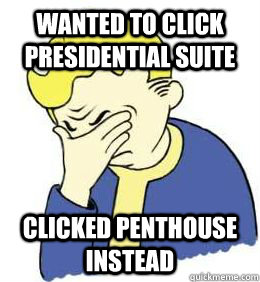 Wanted to click Presidential Suite Clicked Penthouse instead - Wanted to click Presidential Suite Clicked Penthouse instead  fallout world problems