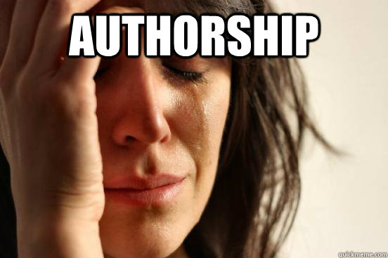 Authorship   First World Problems