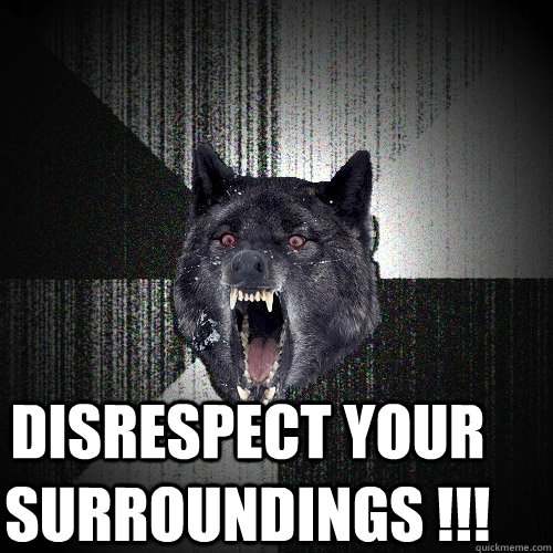  Disrespect your surroundings !!!  -  Disrespect your surroundings !!!   Insanity Wolf