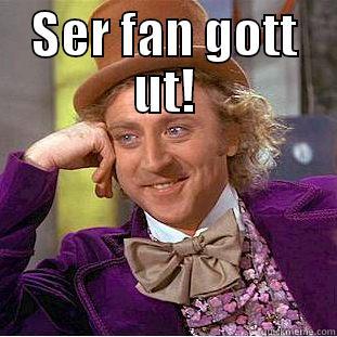 SER FAN GOTT UT!  Condescending Wonka