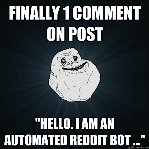 Finally 1 comment on post 