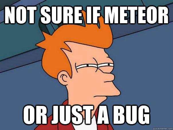 Not Sure if meteor Or just a bug  Futurama Fry