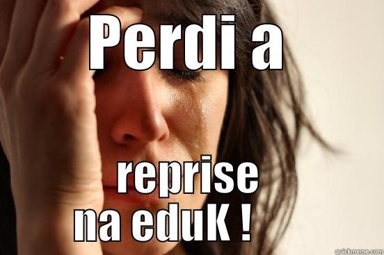 PERDI A REPRISE NA EDUK !       First World Problems