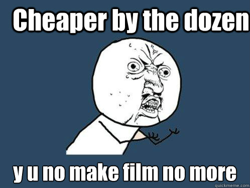 Cheaper by the dozen y u no make film no more  Y U No