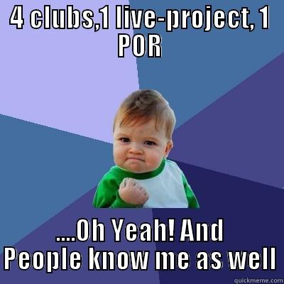 4 CLUBS,1 LIVE-PROJECT, 1 POR ....OH YEAH! AND PEOPLE KNOW ME AS WELL Success Kid