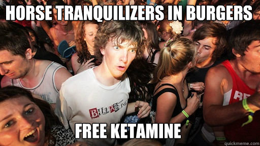 Horse tranquilizers in burgers free ketamine - Horse tranquilizers in burgers free ketamine  Sudden Clarity Clarence