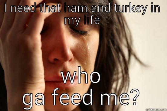 I NEED THAT HAM AND TURKEY IN MY LIFE WHO GA FEED ME? First World Problems