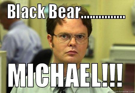 BLACK BEAR............... MICHAEL!!! Schrute