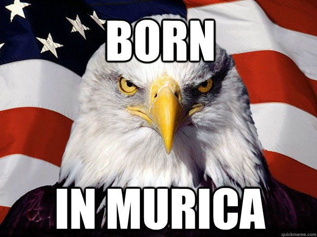 Born in murica  Patriotic Eagle